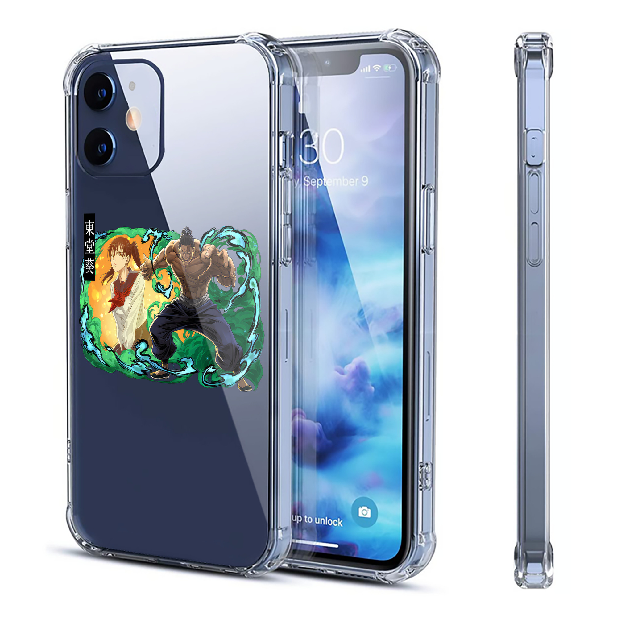 （画像用） 呪術廻戦 Jujutsu Kaisen 【iPhone 12シリーズ対応】透明スマホケース（クリアソフトケース）